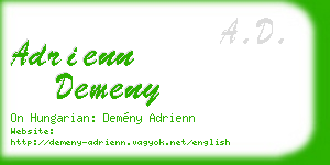 adrienn demeny business card