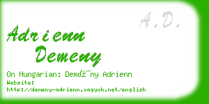 adrienn demeny business card